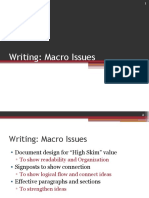 Writing - Macro Issues