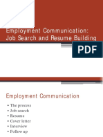 Employment - Job Search and Resume Building