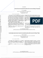 Load Testing of Prestressed Concrete Transmission Pole and Its Concrete Footing: Discussion