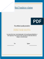 First Place Award Certificate Template