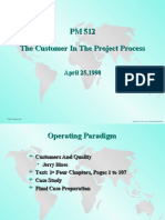 PM 512 The Customer in The Project Process