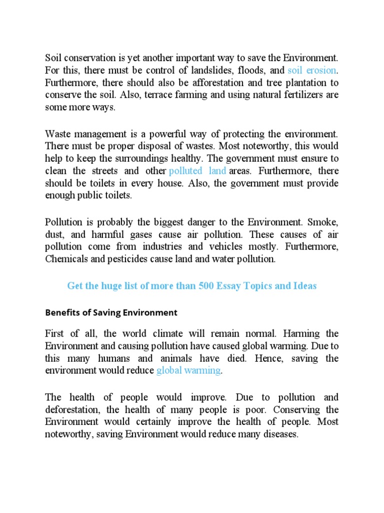 Soil Erosion and Environmental Conservation | PDF