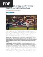 Contextual Sprinting and Developing Game Speed With Paul Caldbeck