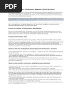 Focal Or Anniversary Performance Reviews