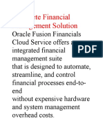 Complete Financial Management in the Cloud