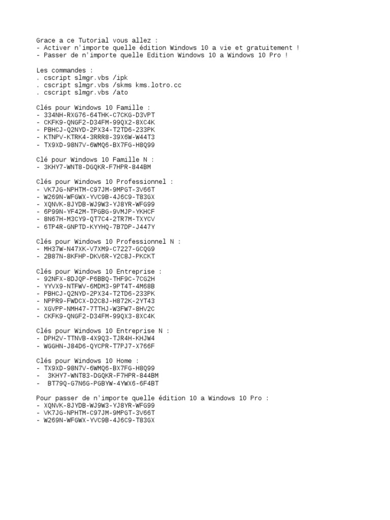 Activation windows 10 pdf