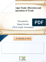 India's Foreign Trade: Direction and Composition of Trade: Presented by Range Gowda I PH.D (Agril. Economics)
