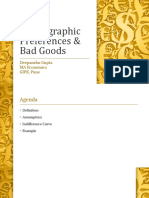 Lexicographic Preferences & Bad Goods: Deepanshu Gupta MA Economics GIPE, Pune