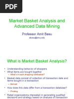 Market Basket Analysis and Advanced Data Mining: Professor Amit Basu