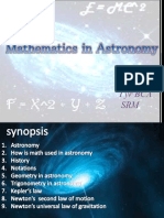 Mathematics in Astronomy