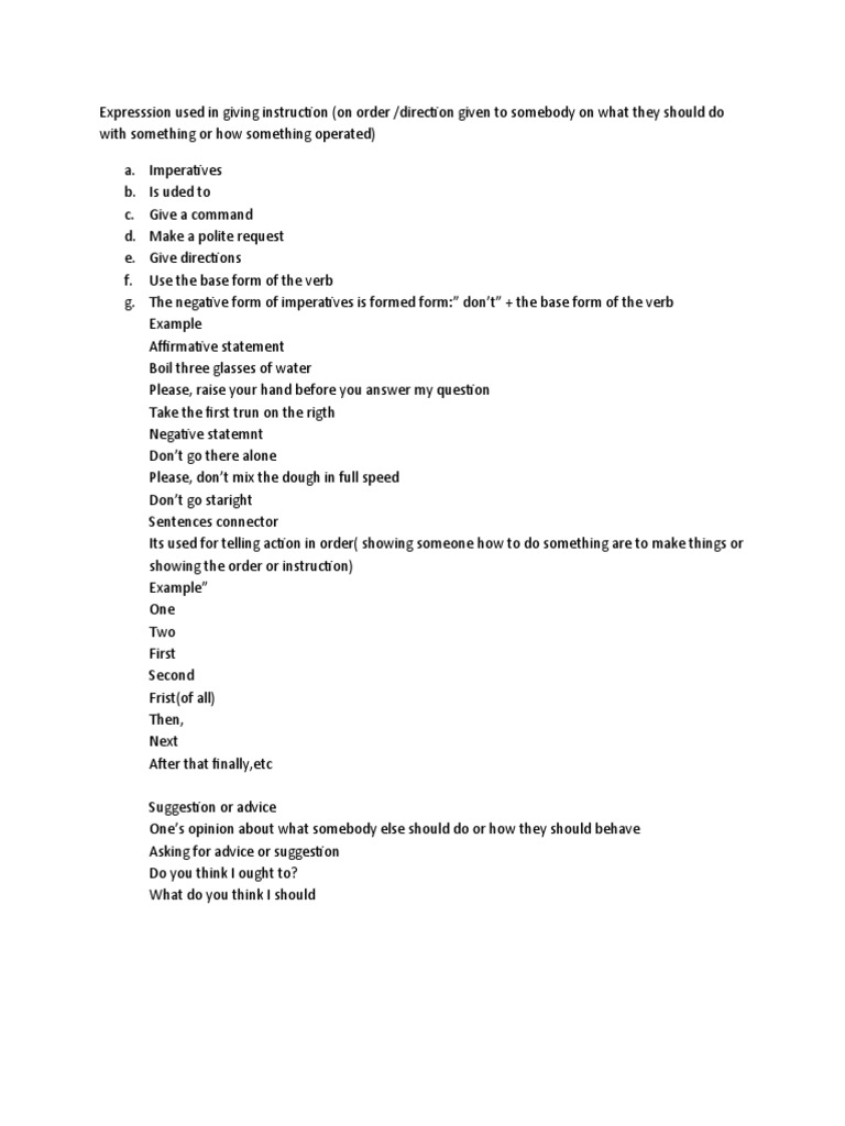 Instruction Expression Techniques | PDF | Career & Growth | Language ...