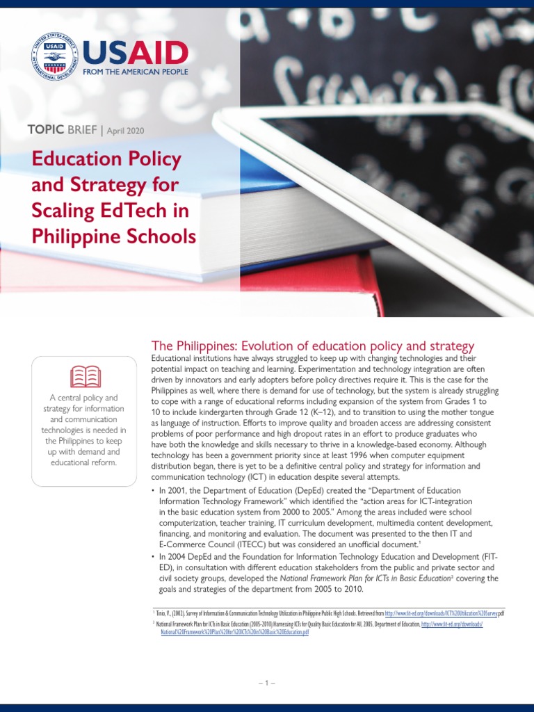 ICT Policy Evolution in Philippine Education | PDF | Educational ...