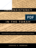 BERMAN, Joshua A. - Inconsistency in The Torah