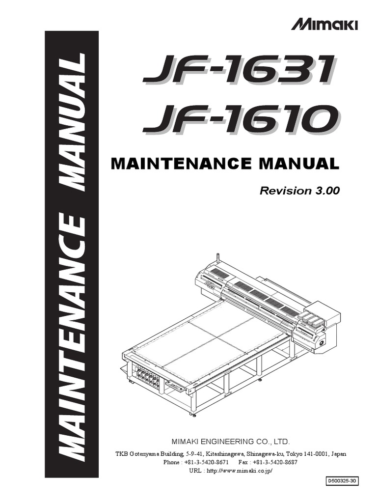 24 JF1631 - 1610 Maintenance Manual D500325 - Ver3.00 | PDF | Printed ...