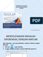 Differensial (Turunan) Dengan Menggunakan Matlab: Ostovia Iqnatia Matanari, S.PD