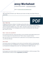 Fluency Worksheet