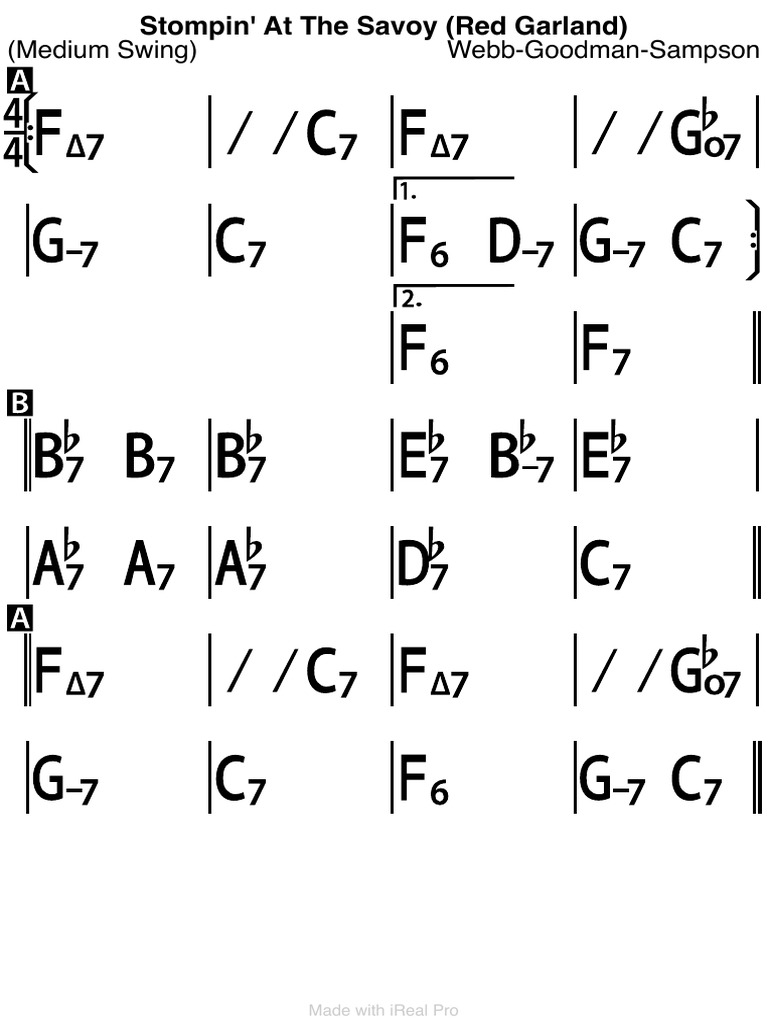 Stompin' at The Savoy (Red Garland) PDF