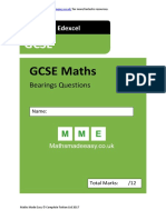 GCSE Maths: Bearings Questions