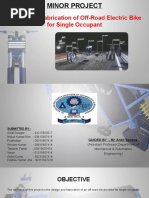 Design and Fabrication of Off-Road Electric Bike For Single Occupant