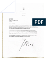 איגרת הברכה ששלח נשיא ארה"ב ג'ו ביידן לנשיא המדינה הנכנס יצחק הרצוג