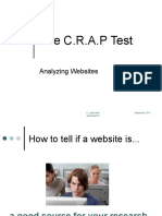 The C.R.A.P Test: Analyzing Websites