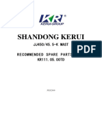 Shandong Kerui: JJ450/45.5-K MAST Recommended Spare Parts List KR111.05.00TD