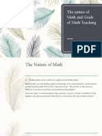The Nature of Math: Patterns, Relationships and Creative Thinking