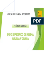 Peso Específico de Arena Gruesa - Instructivo