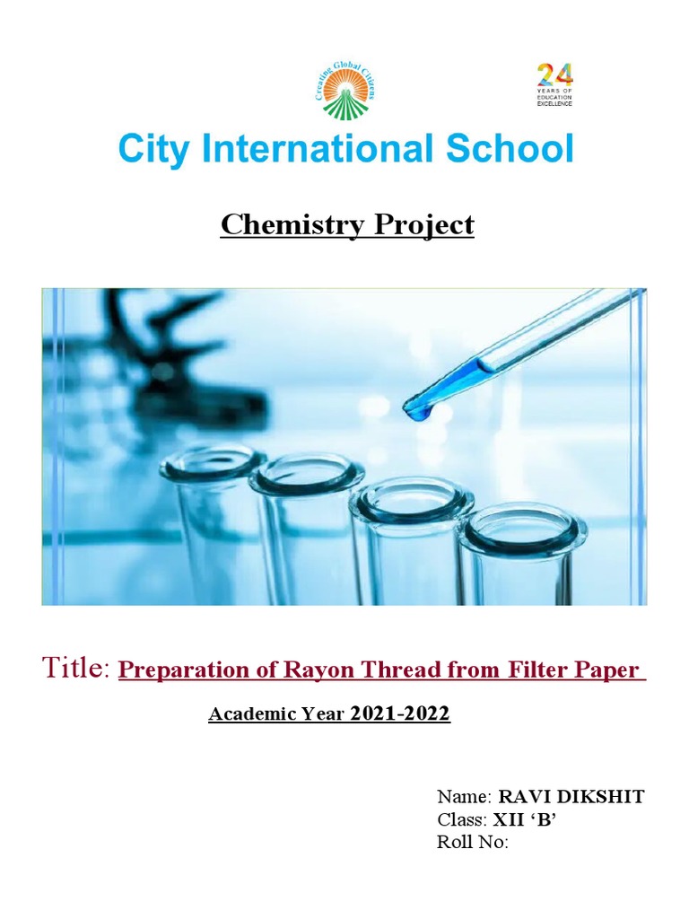 Rayon Thread Project Cover Page | PDF