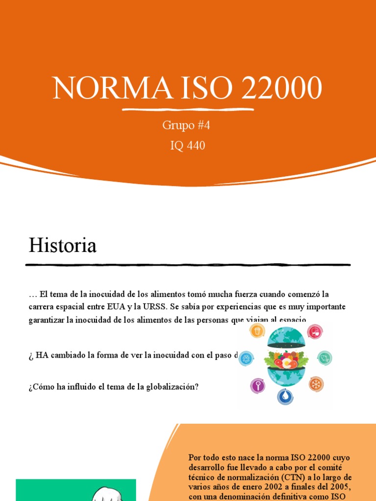 Análisis de la Norma ISO 22000: Sistemas de Gestión de Inocuidad de ...