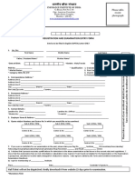 Entry Form Fresher