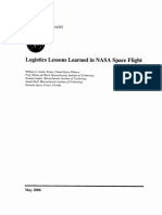 Logistics Lessons Learned in NASA Space Flight