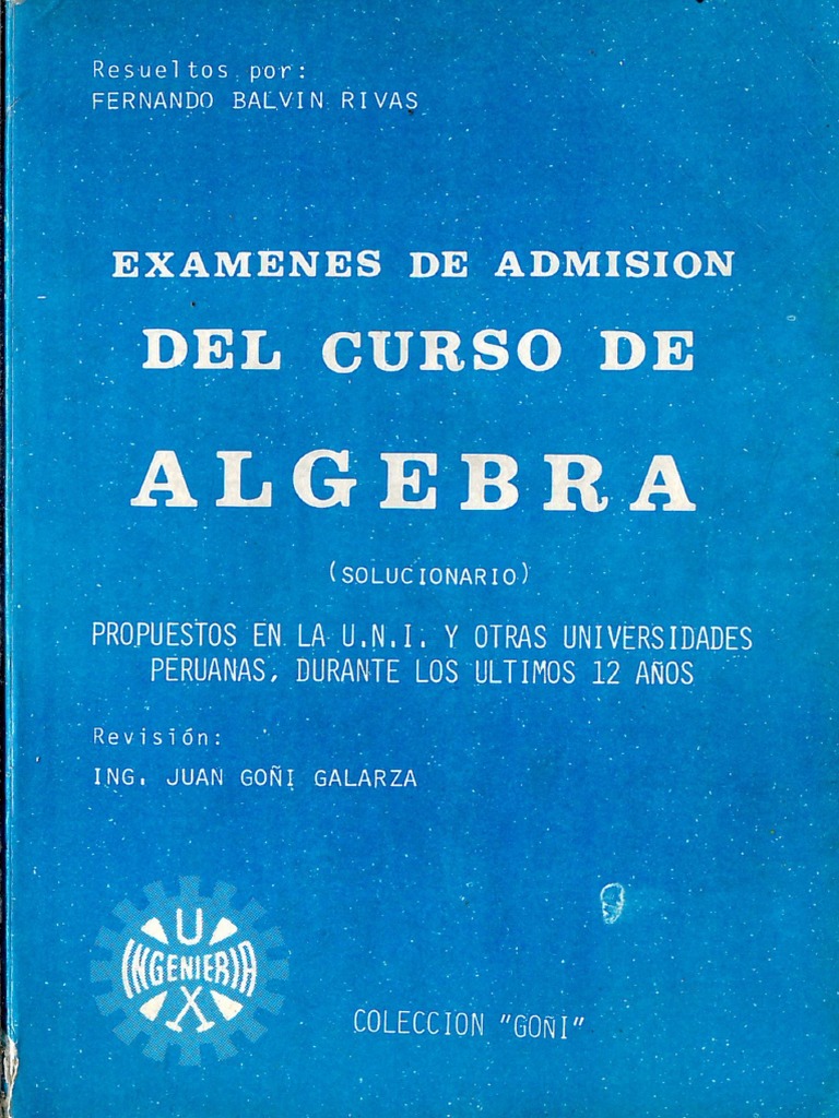 Algebra examenes pdf