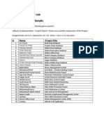 Database Systems Lab Project Details