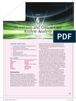 Blood Gas and Critical Care Analyte Analysis: Chapter Objectives