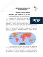 Formas de regionalização e áreas geoculturais