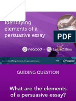 Identifying Elements of Persuasive Essay