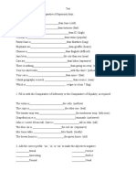 Test Comparatives of Adjectives