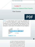 Extended Surfaces (Fins) For Enhanced Heat Transfer: Class Exercise