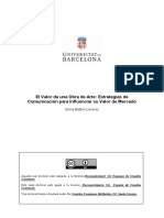 Batllori Lloveras, Gloria (2015). El Valor de una Obra de Arte Estrategias de Comunicación para Influenciar su Valor de Mercado