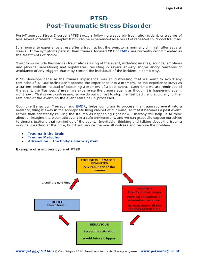 PTSD PostTraumatic Stress Disorder Trauma & The Brain Trauma Metaphor Adrenaline The Body's