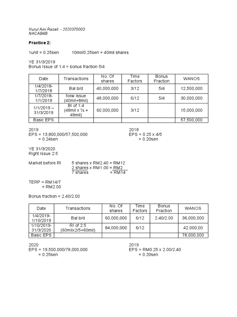 Answer Practice Q2 & Q3 | PDF