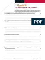 Worksheet - Chapter 8: External Influences On Business Activity (Not Economic) (A Level)