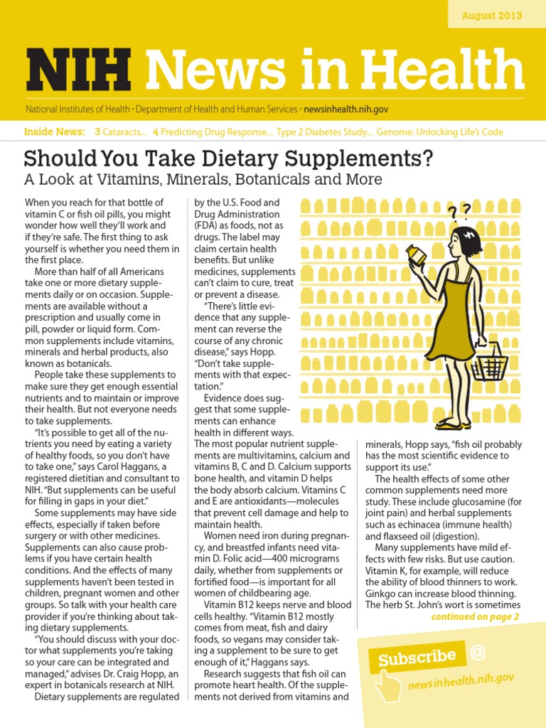 Should You Take Dietary Supplements? A Look at Vitamins, Minerals