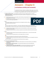 Worksheet Answers - Chapter 8: External Influences On Business Activity (Not Economic) (A Level)