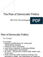 The Rise of Democratic Politics: HST 210: The US Experience