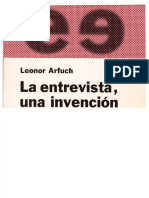 Arfuch, Leonor. La entrevista una invencion dialogica en pdf