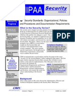 HIPAA Security Standards: Organizational, Policies and Procedures and Documentation Requirements