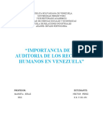 Importancia de La Auditoria de Los Recursos Humanos en Venezuela