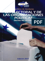 Ley Electoral Ley de Financiamiento 2017